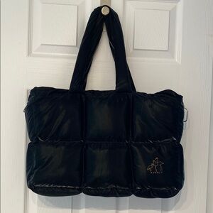 Black Quilted Tote Bag